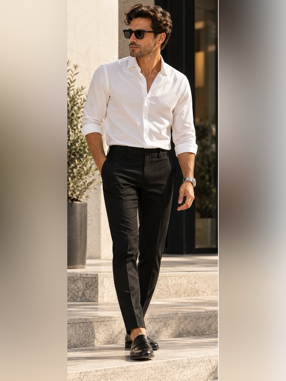 Saint Laurent Paris Men's Slim Tailored Trousers | Size 31
